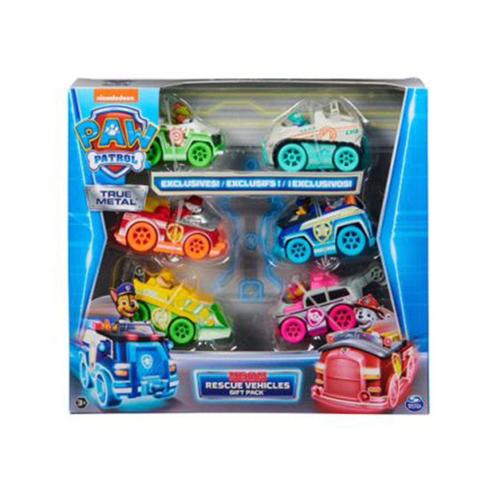 Paw Patrol True Metal Neon Gift Pack (Pack of 6)