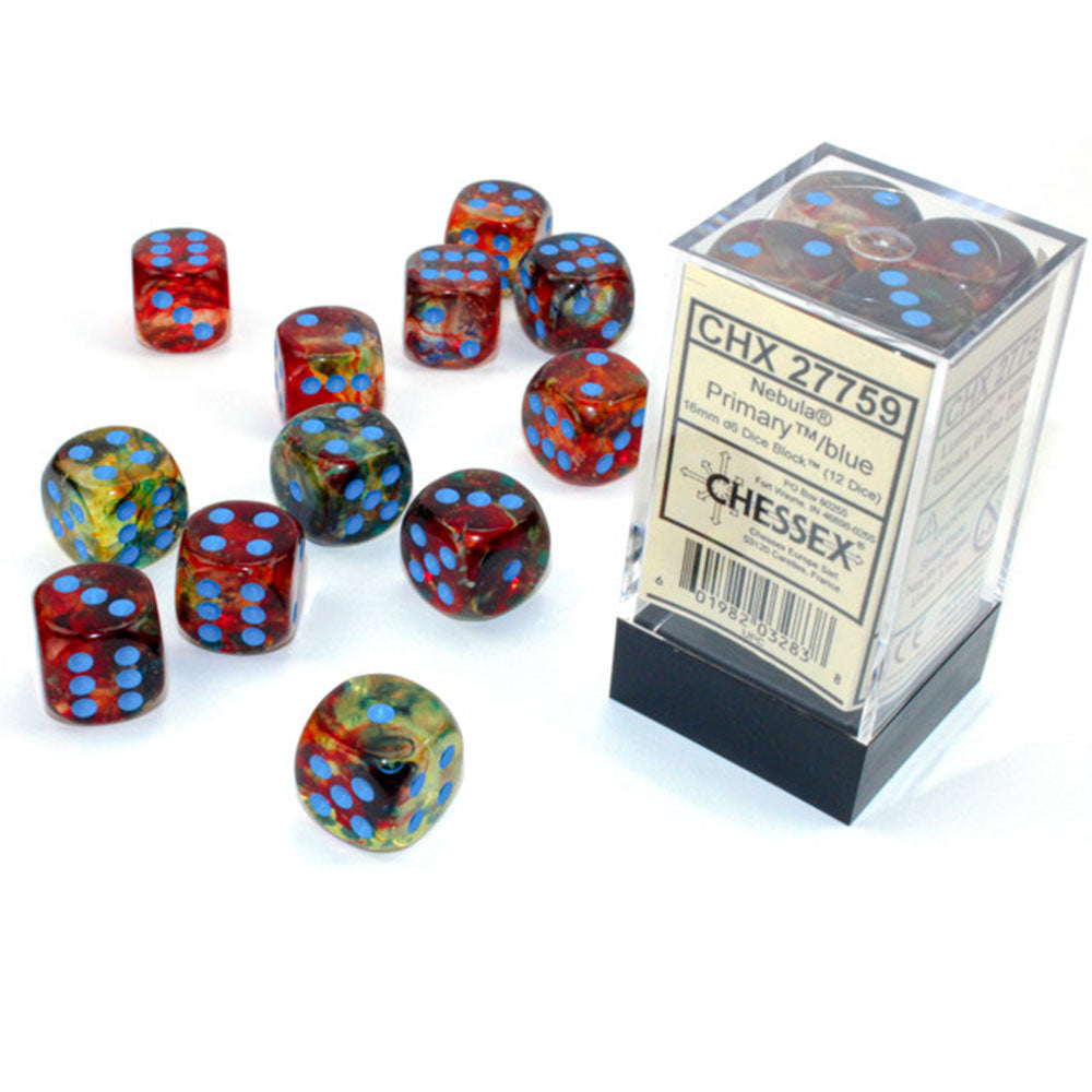 Nebula Chessex 16mm D6 Dice Block