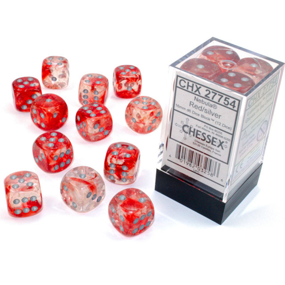 Nébuleuse Chessex 16 mm D6 Bloc de dés