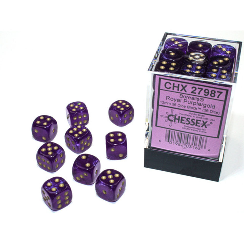 Borealis Chessex 12mm D6 Blocco da dadi luminari