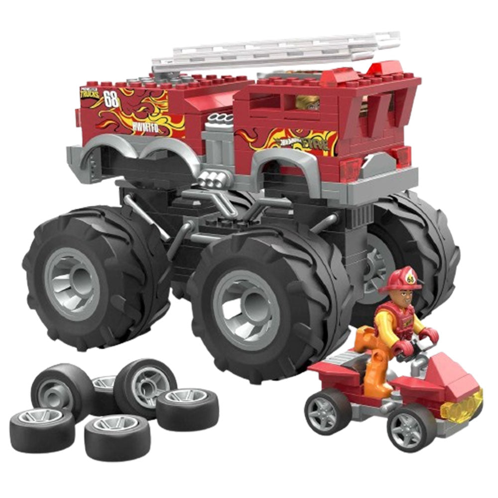 MEGA Hot Wheels Monster Trucks 5-Alarm Fire Truck Toy