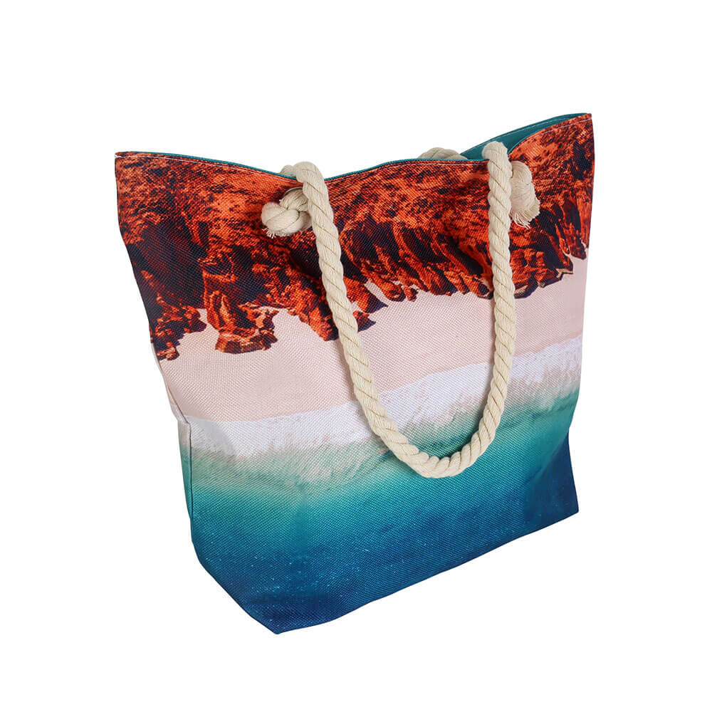 Bolsa de playa con cremallera interna (50x45x15cm)