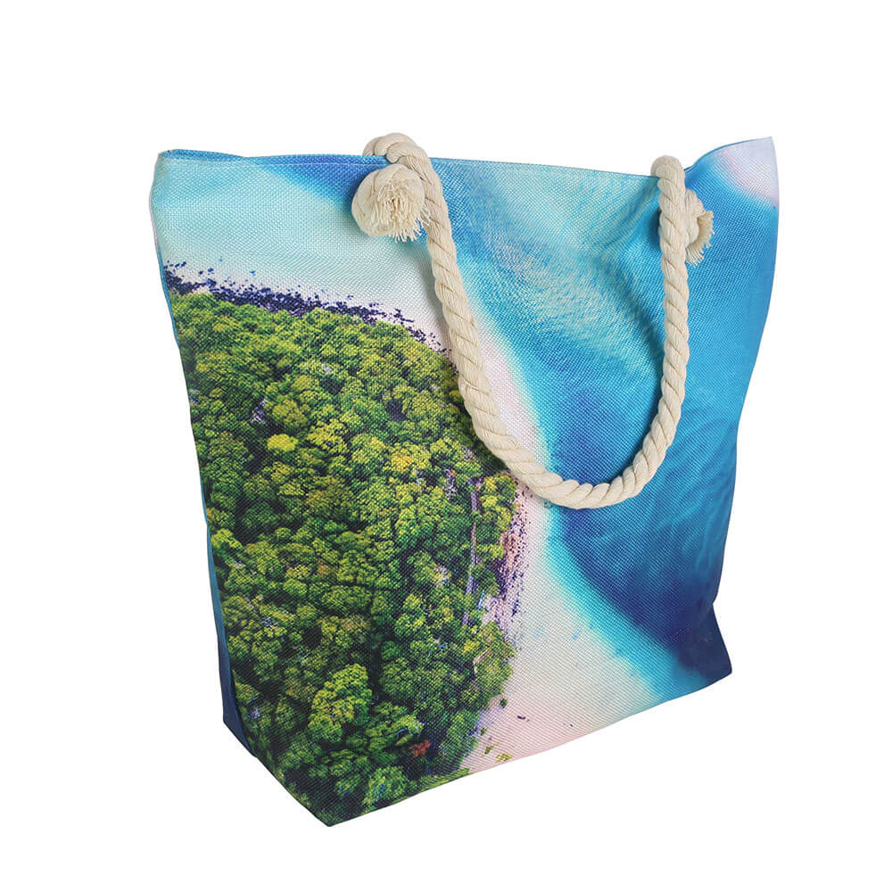 Bolsa de praia com zíper interno (50x45x15cm)