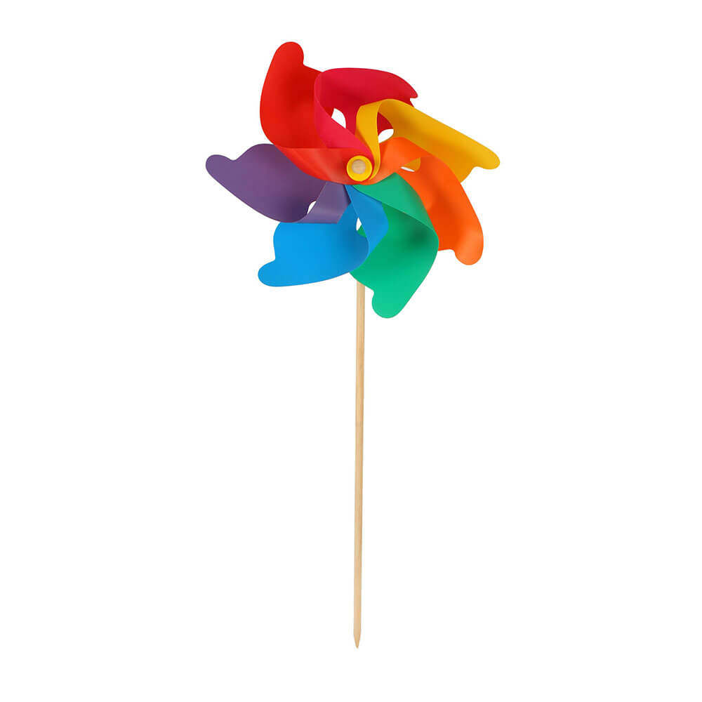 Colourful Spin Windmill on Stick