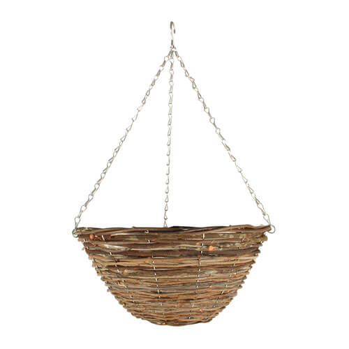 Rattan Hanging Basket (Dark)