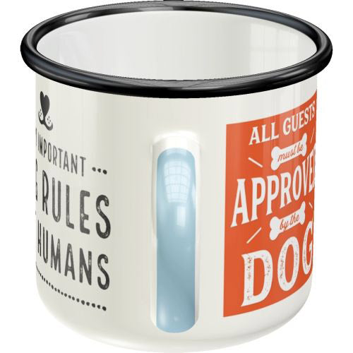 Nostalgic-Art Dog Rules Enamel Mug