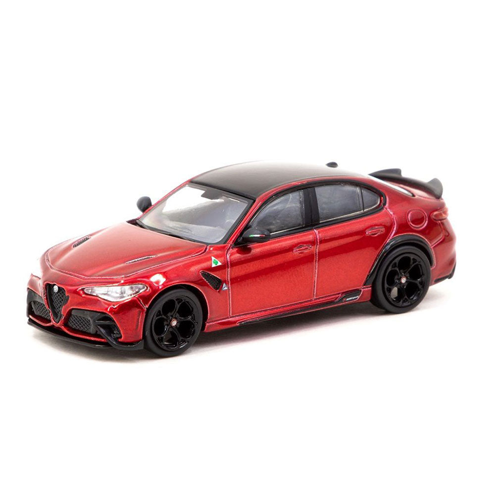 Alfa Romeo Giulia 1/64 skalmodell (metallröd)