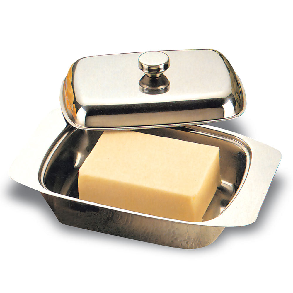 Appetito Stainless Steel Butter Dish with Cover