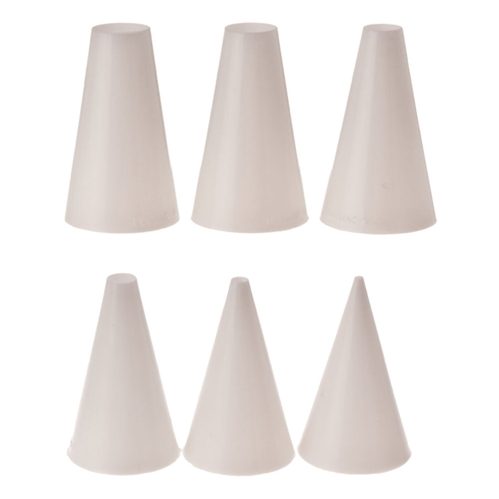 Appetito Plain Plastic Piping Nozzles 6pcs (White)