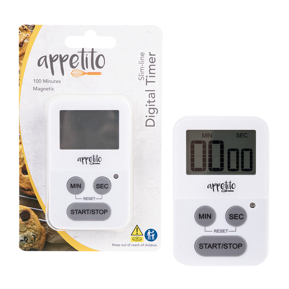 Appetito Slim-Line digitale timer van 100 minuten