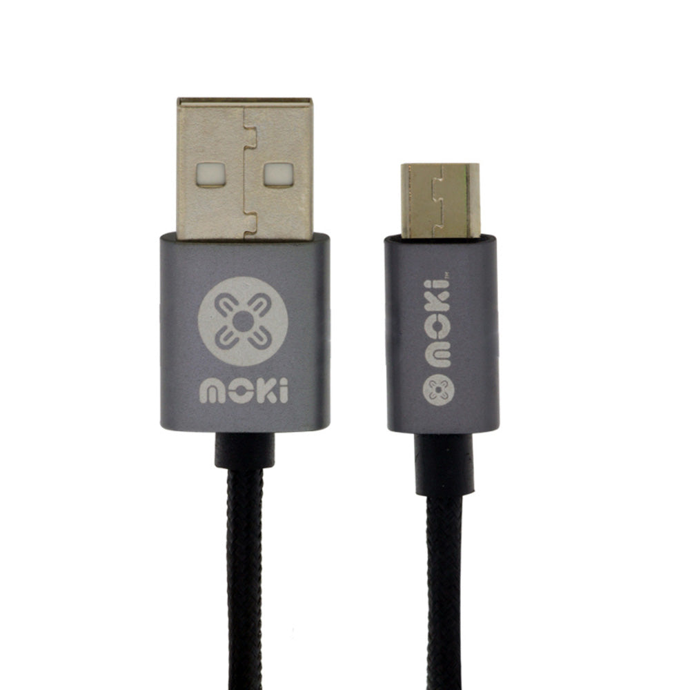 Moki Cable sincronizado micro-USB trenzado (negro)