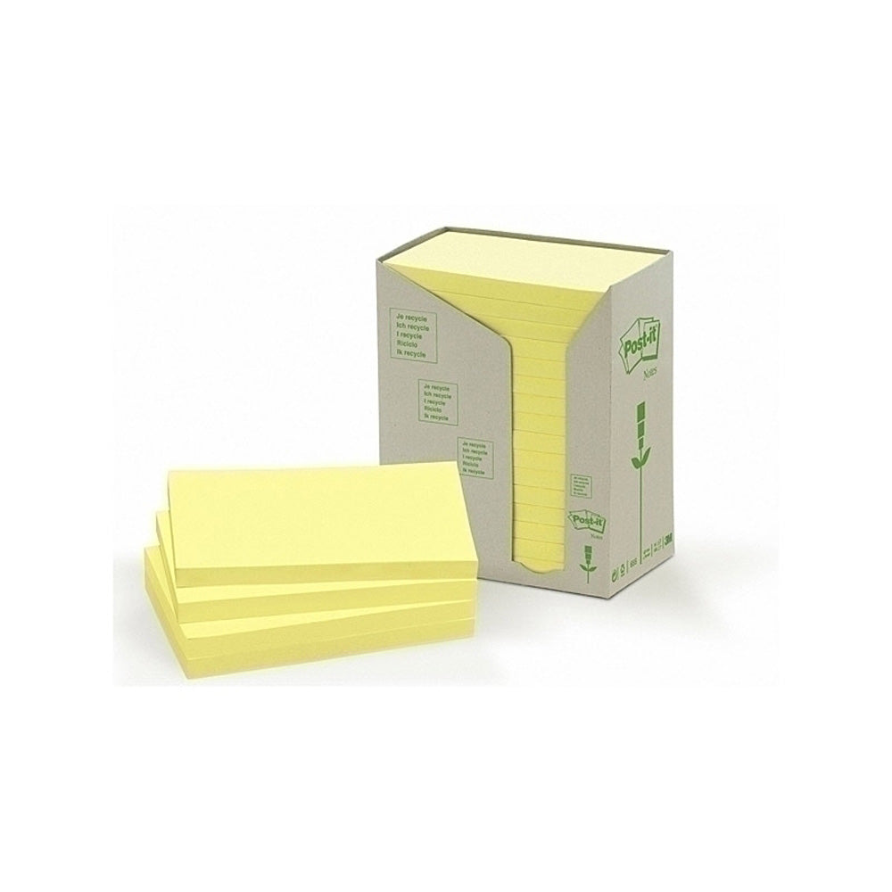 Post-it genanvendte noter kanariegul 16pk