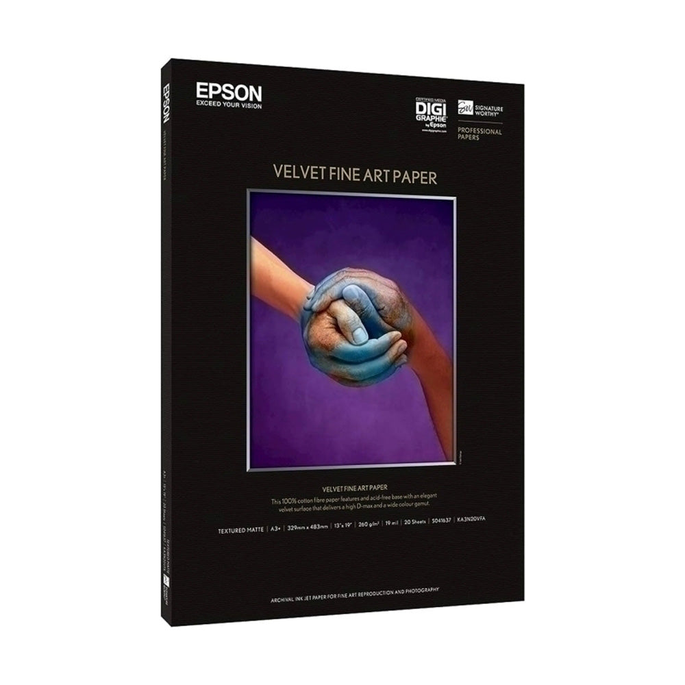 Epson A3+ Velvet Fine Art Paper 20pc