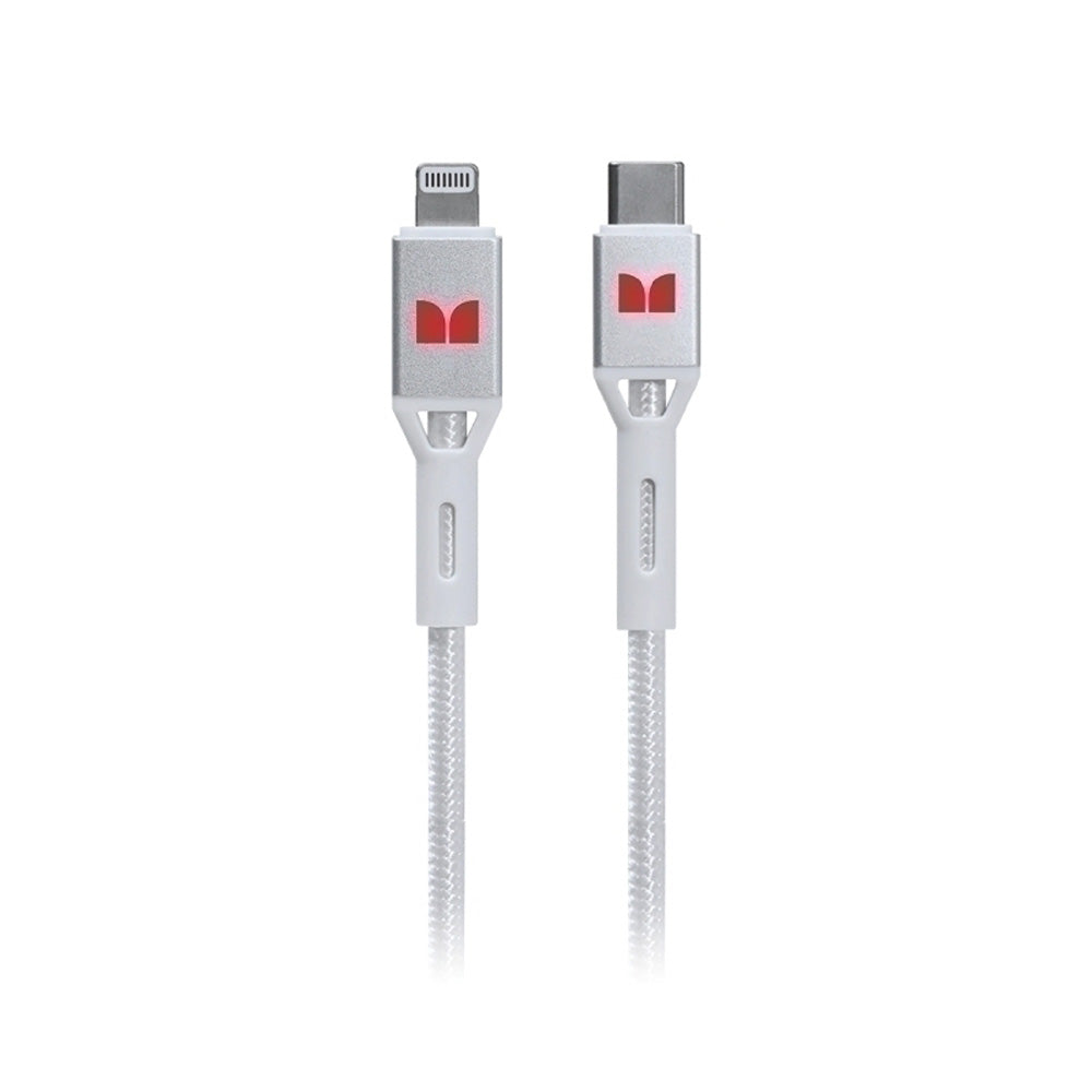 Monster Lightning vers USB-C Cable 2M (blanc)