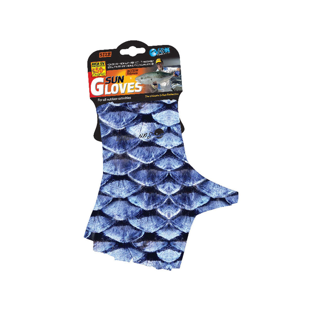 Blue Scales Sun Glove