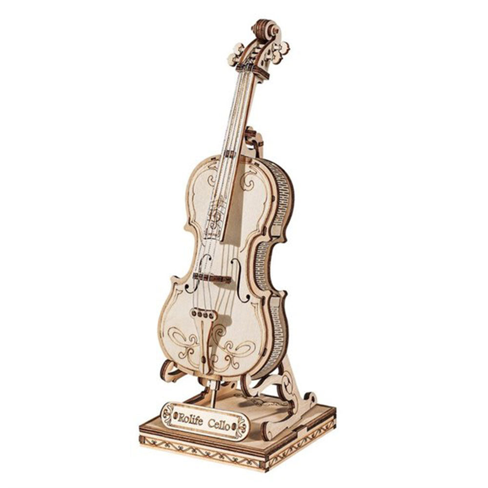 Klasyczna drewniana łamigłówka instrument 3D