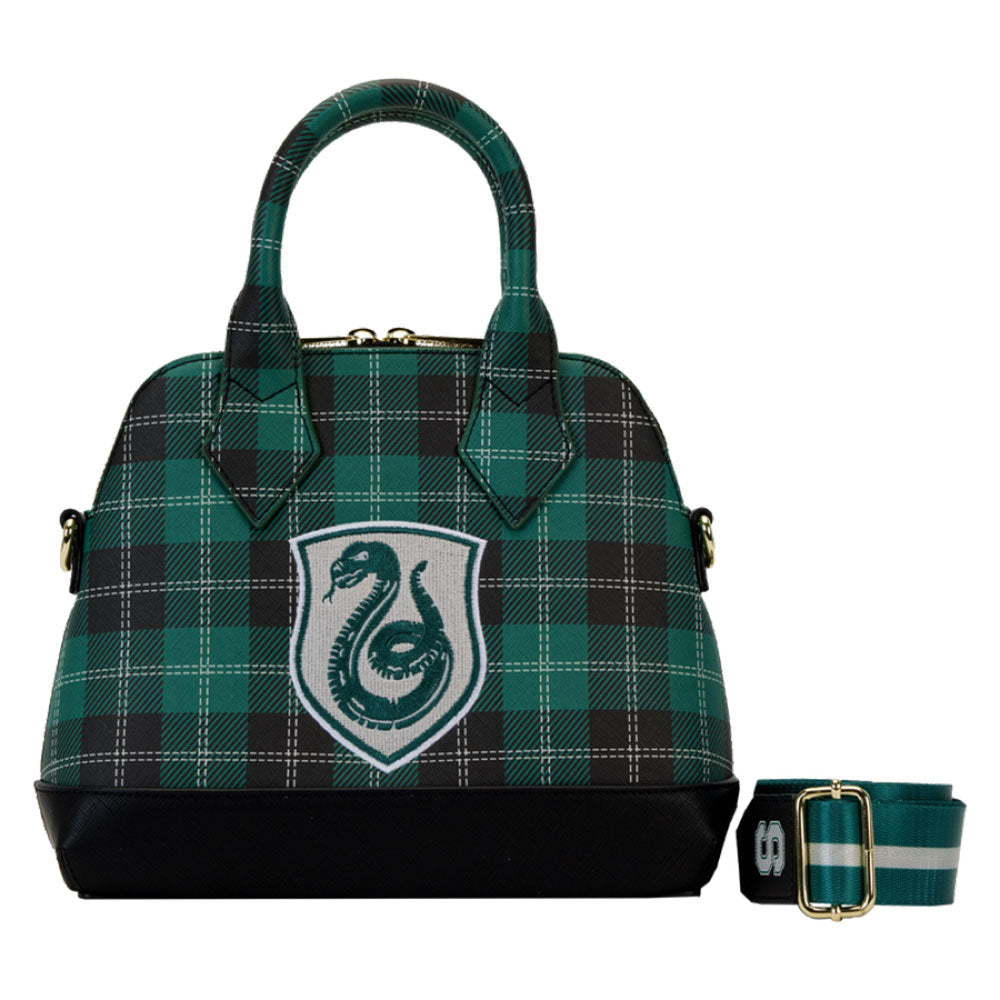 Hogwarts huis patch varsity plaid crossbody tas