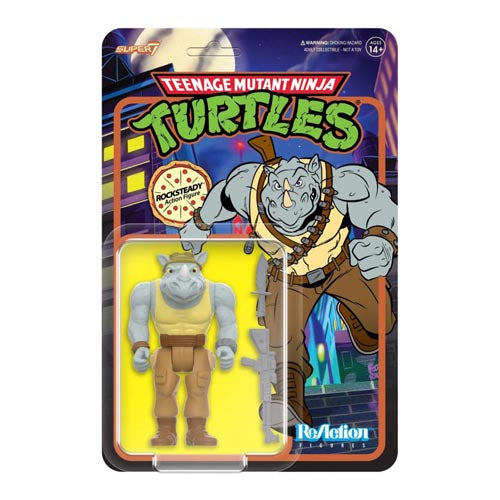 TMNT TV'87 Rocksteady Reaction 3.75" Figure