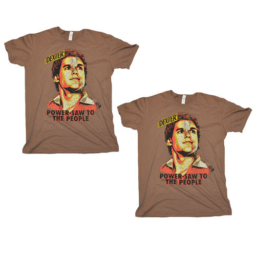 Dexter Power-Saw Brown Male T-Shirt