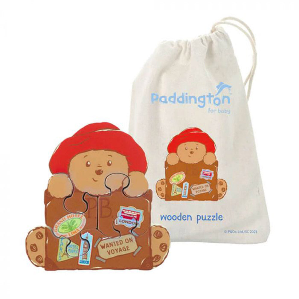 Wooden Puzzle Paddington with Suitcase