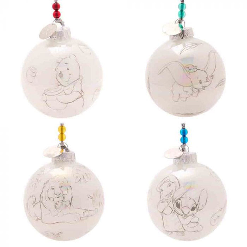 Disney 100 Classic Characters Christmas Baubles (Set of 4)