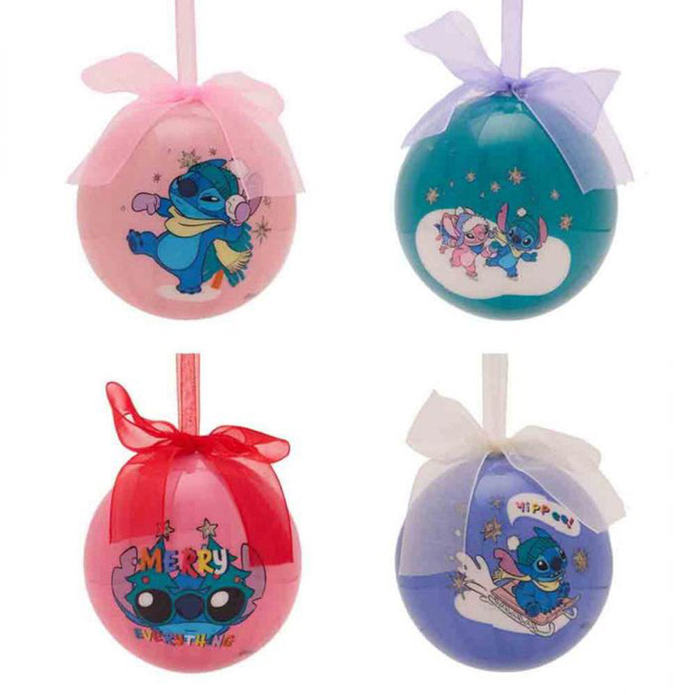 Stitch Christmas Baubles (Set of 4)