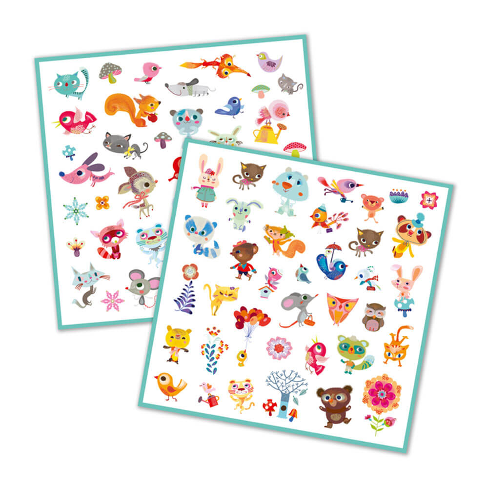 DJECO -stickers Set 160pcs ingesteld