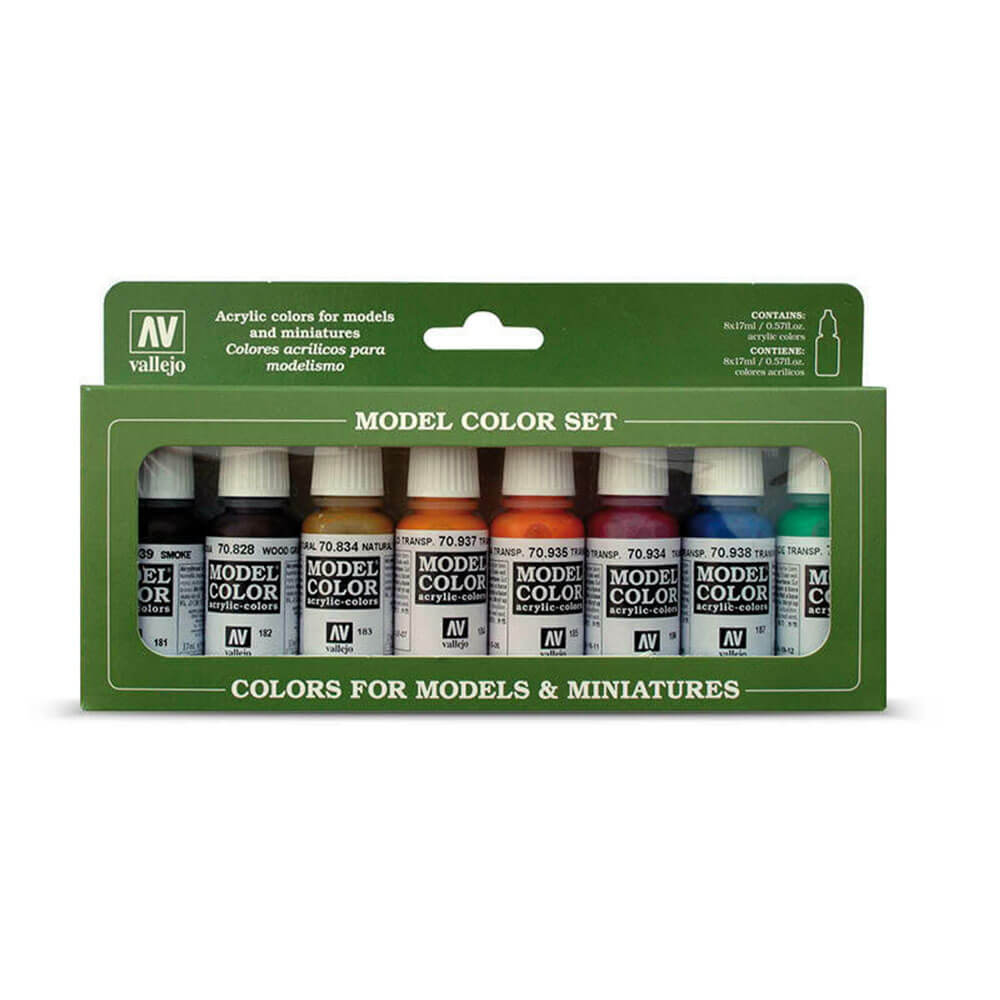 Ensemble de peinture de couleur modèle de 8 couleurs