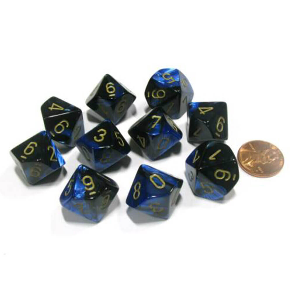 Conjunto de Gêmeos Poliússicos de 10 mortos de Chessex D10