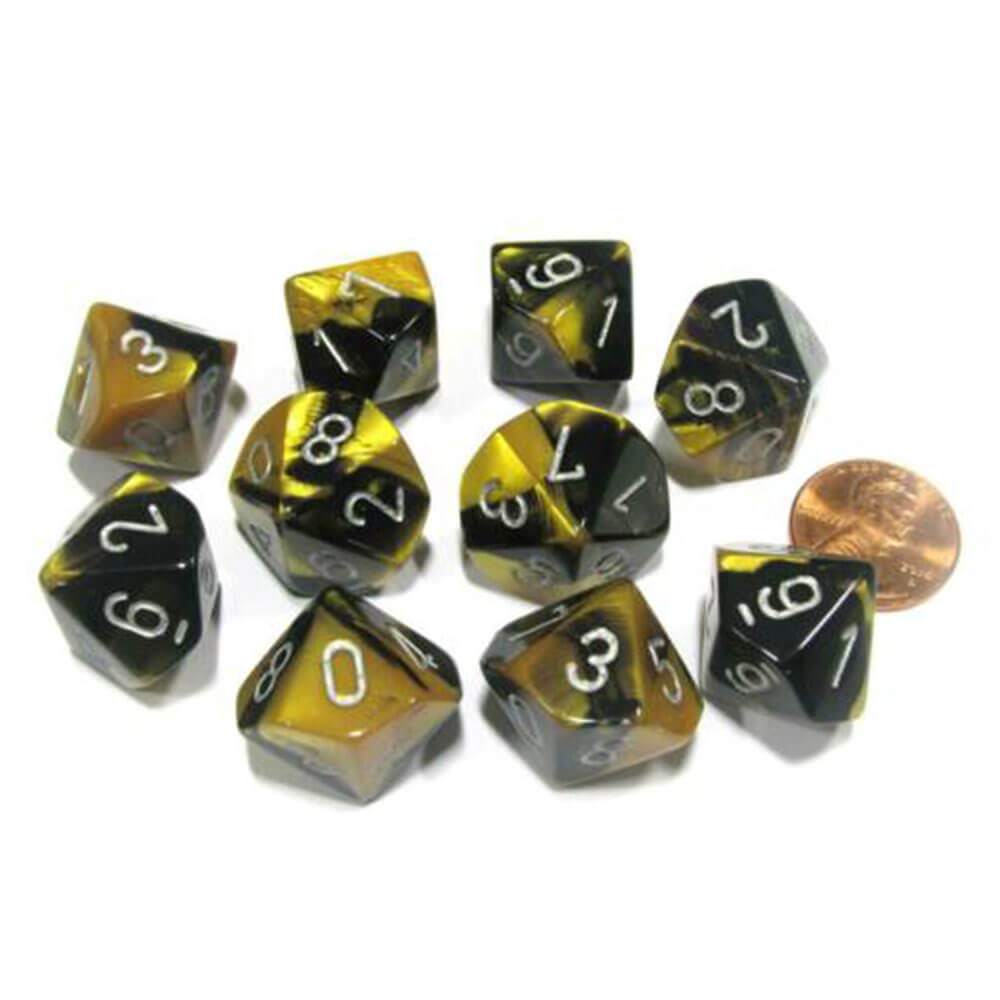 Chessex D10 Polyedral 10-Die Gemini Set