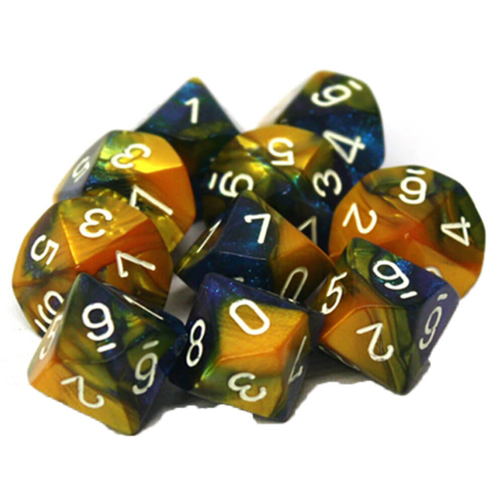 Conjunto de Gêmeos Poliússicos de 10 mortos de Chessex D10