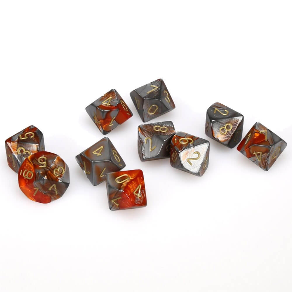 Chessex D10 Polyhedral 10-die Gemini Set