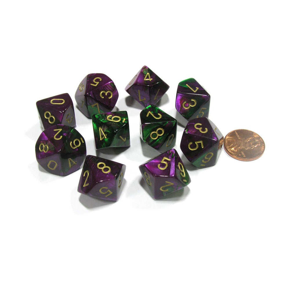 Chessex D10 Polyedrale dobbelstenen (pakket van 10)