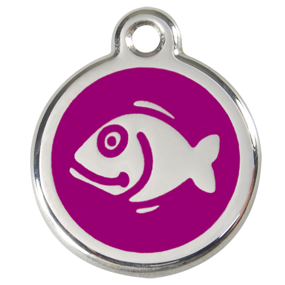 Roestvrij stalen email Fish Cat Tags (klein)