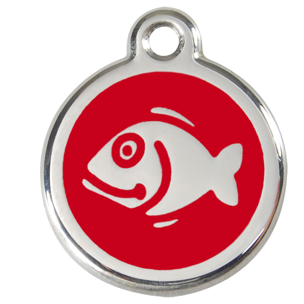 Roestvrij stalen email Fish Cat Tags (klein)