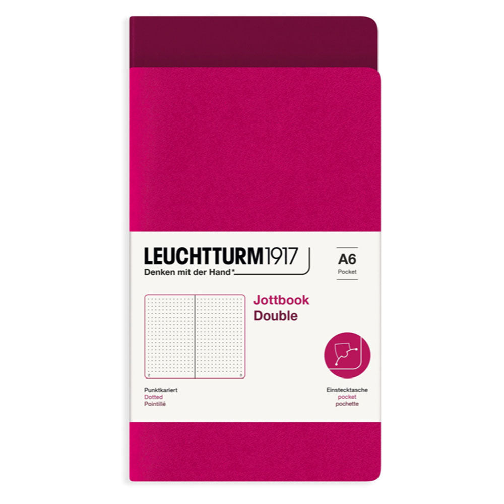 Leuchtturm Twin Pack Jottbook kropkował A6