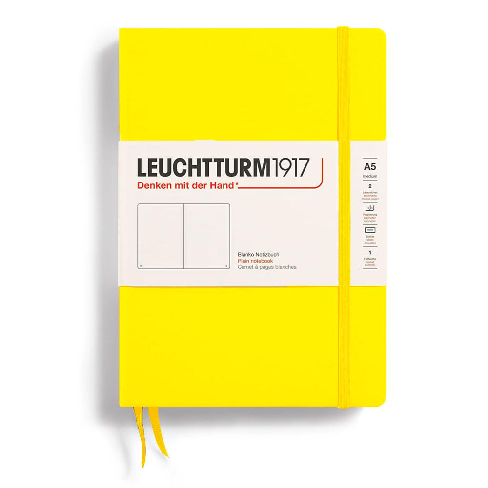 Leuchtturm Hardcover Plain Notebook A5 (żółty)