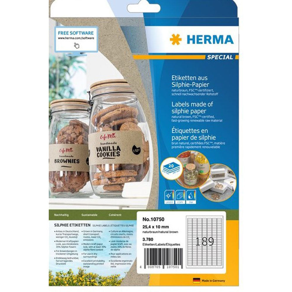 Herma Silphie Paper etykiety A4 20pc (naturalne)