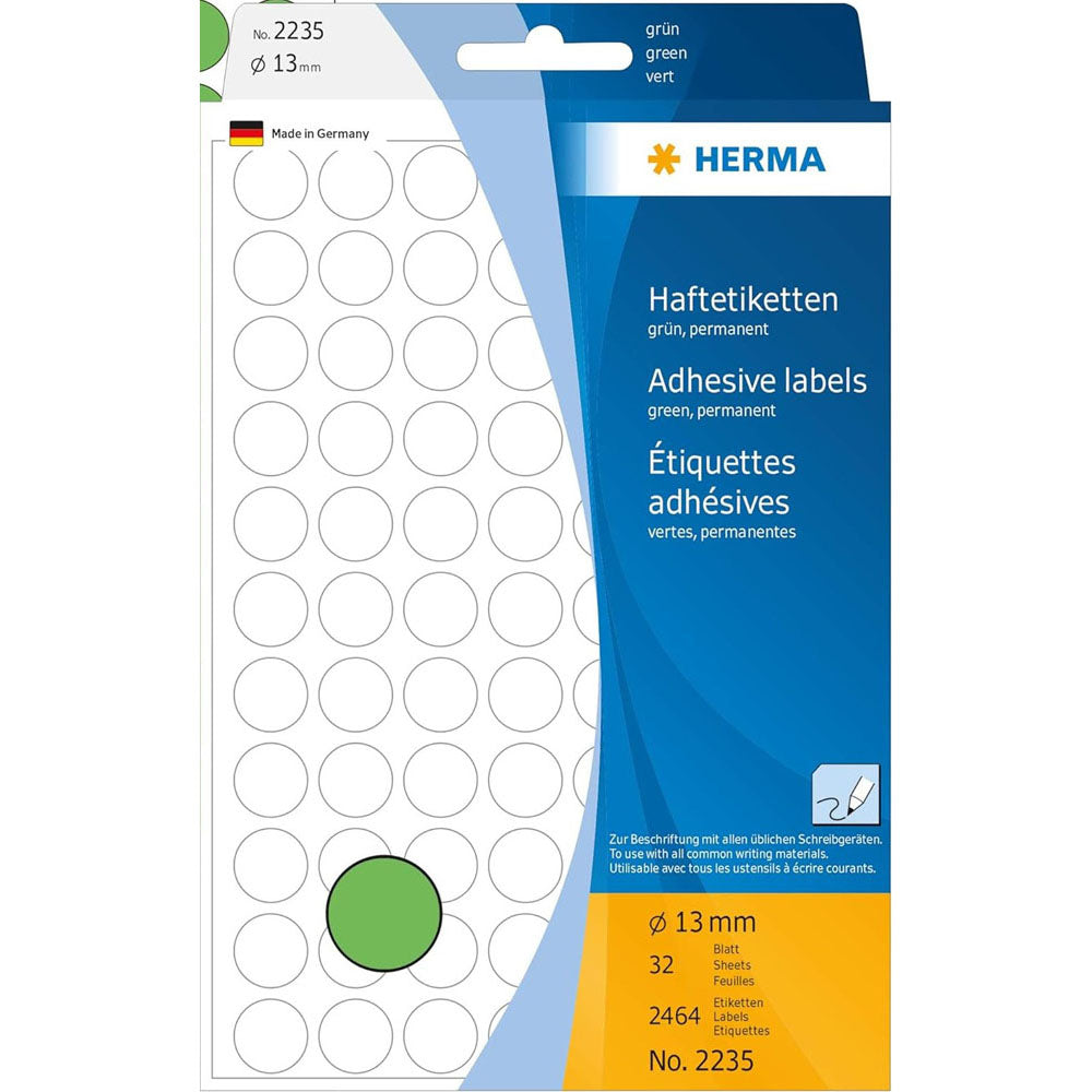 Herma Colored Adhesive Dot Etiketter (Green)