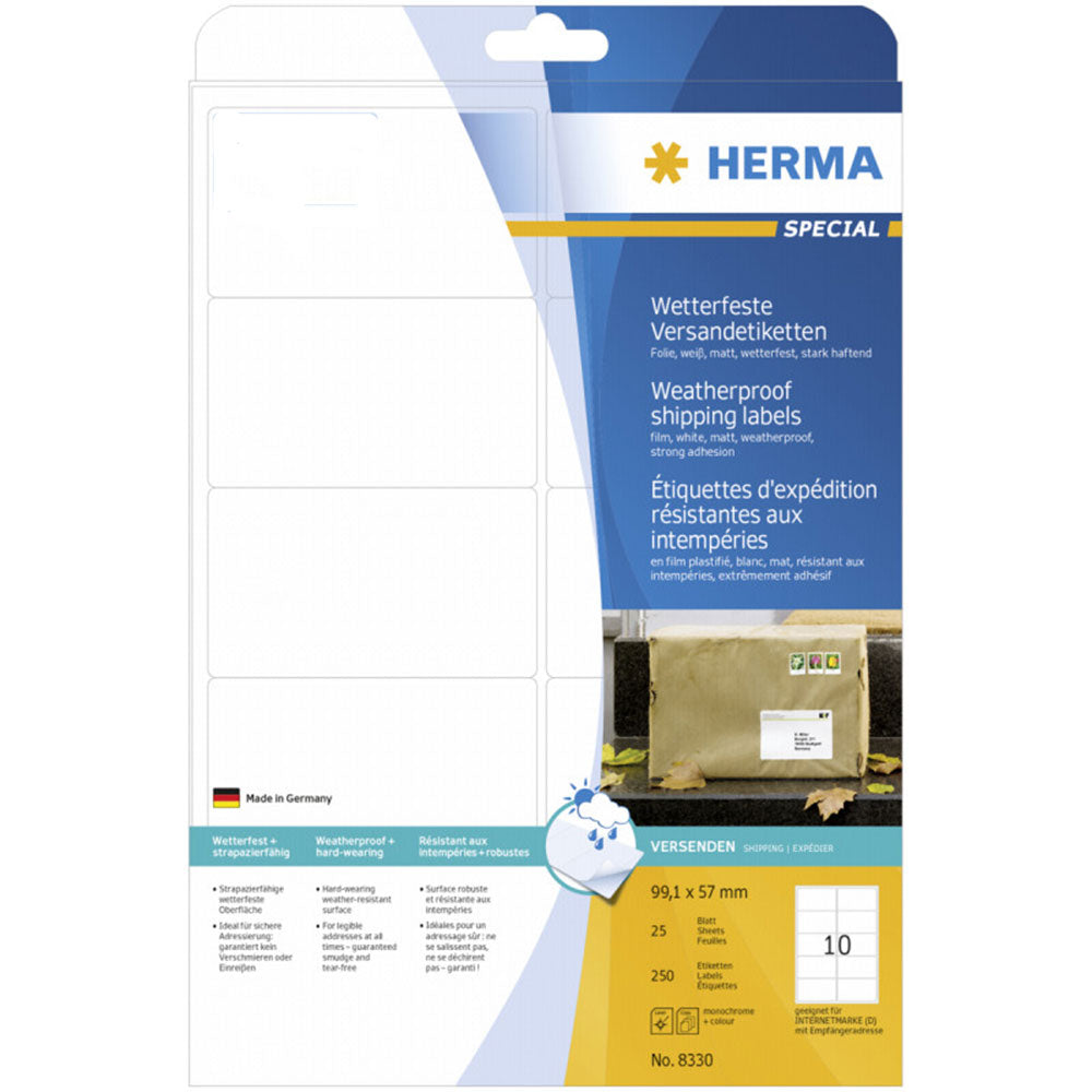 Herma Weatherboof Shipping Labels A4 (White)