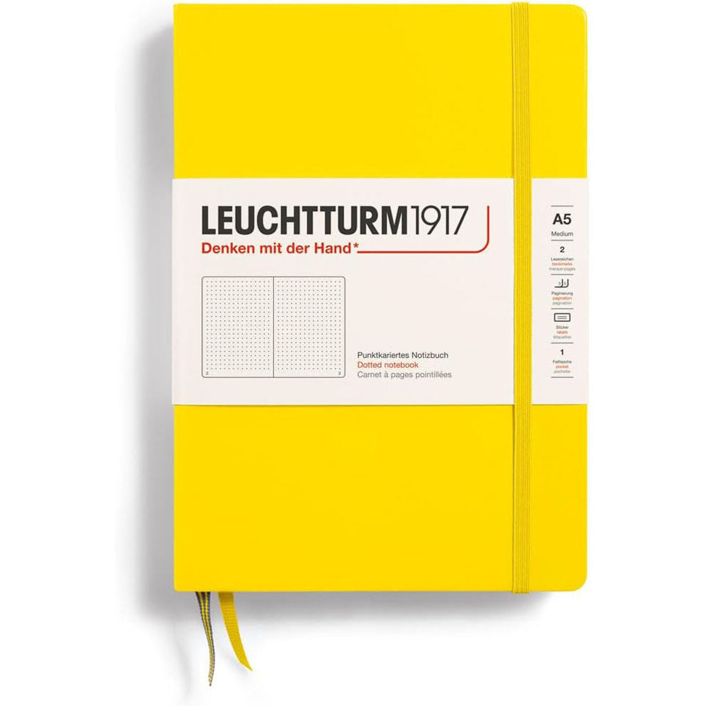 Leuchtturm w twardej okładce kropkowana notebook A5 (żółty)