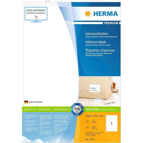 Herma Premium Address Labels 199.6mm 100pc