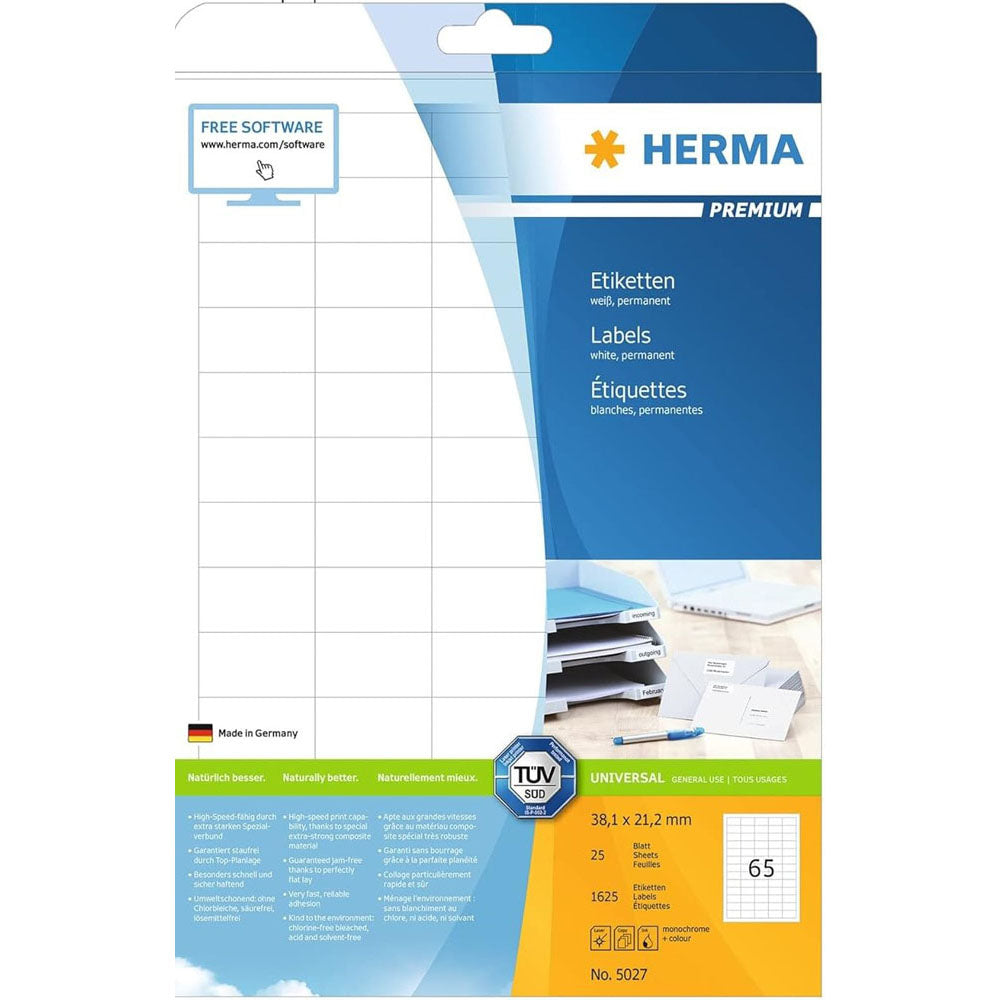 Herma Premium Labels A4 21.2mm 25pc