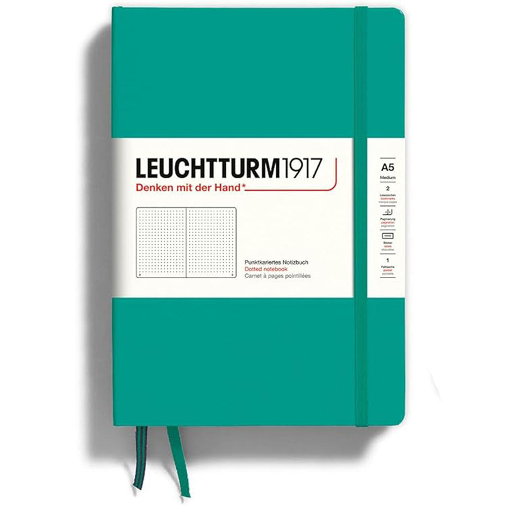 Leuchtturm inbunden prickad anteckningsbok A5 (grön)