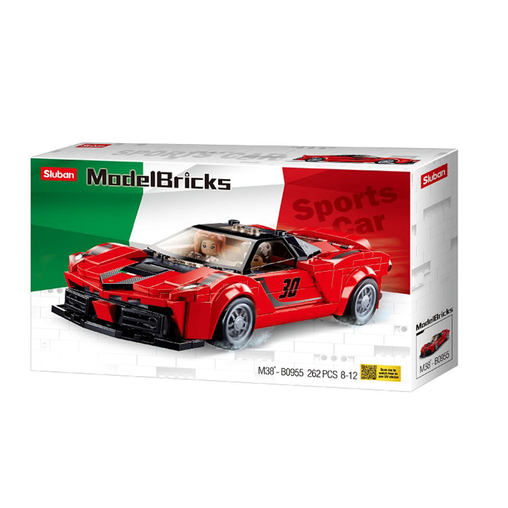 Sluban Italian Super Car Building Blocks (Red)