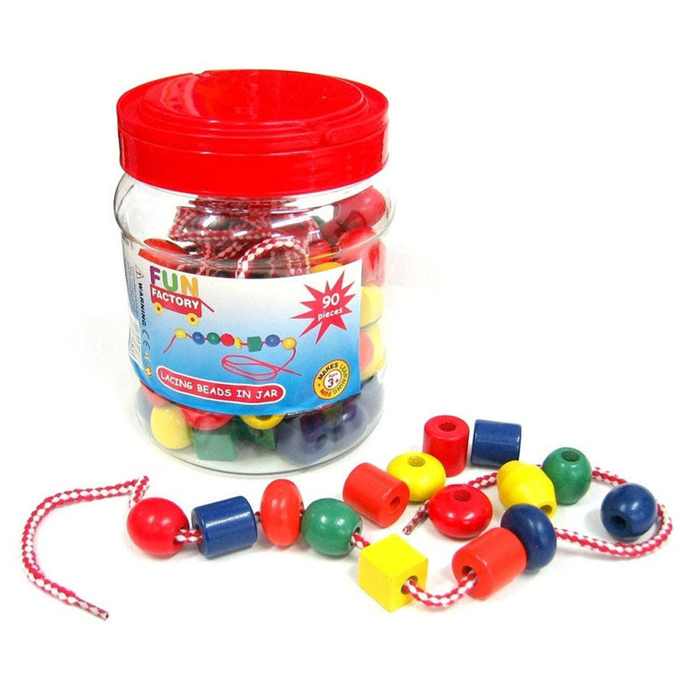 Lacing Beads in Jar 90pcs