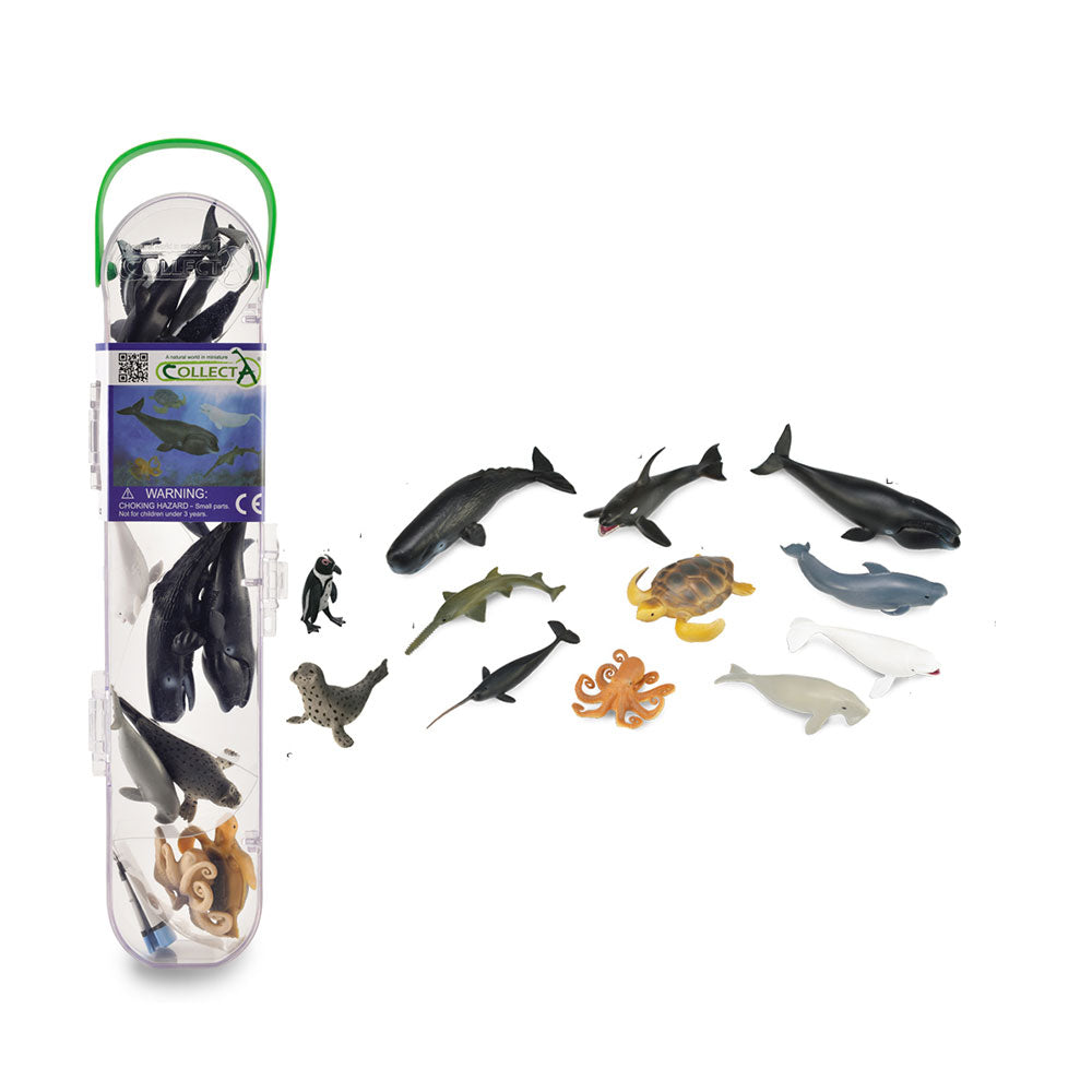  CollectA Marine-Figuren im Röhren-Geschenkset (12er-Pack)