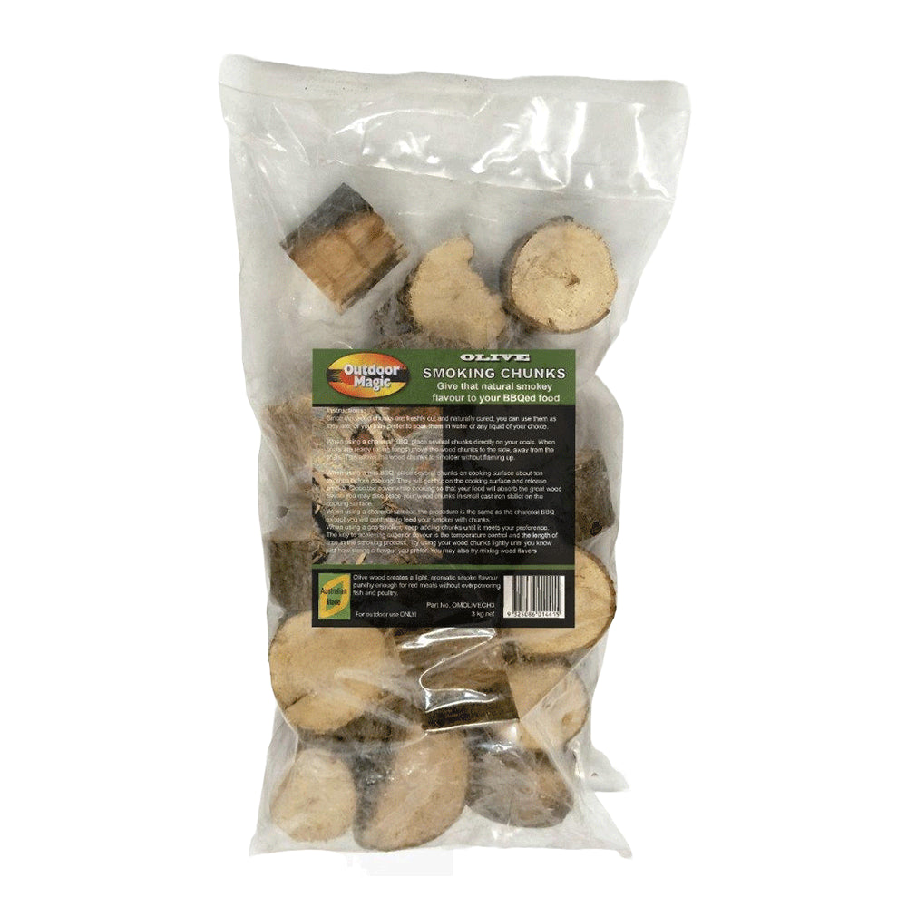 Outdoor Magic Smoking Wood Chunks 3kg Bag