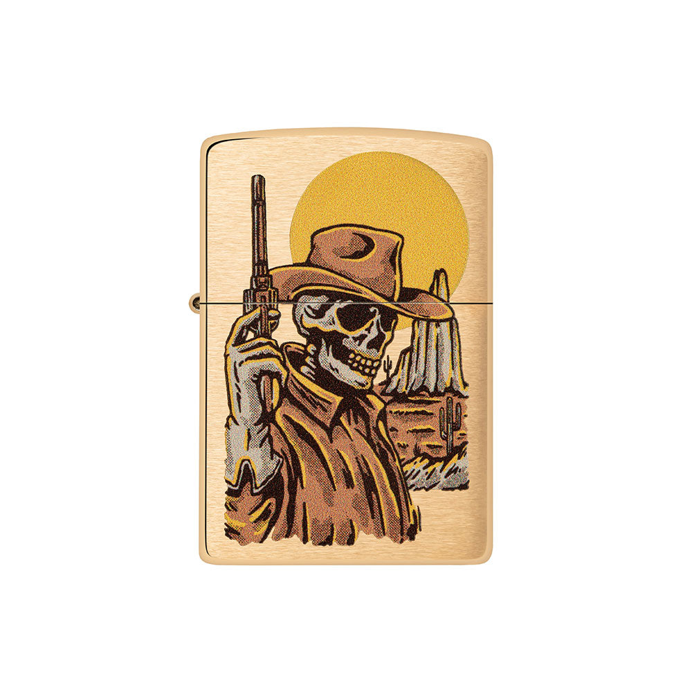 Diseño de cráneo Zippo Cowboy Diseño a prueba de viento