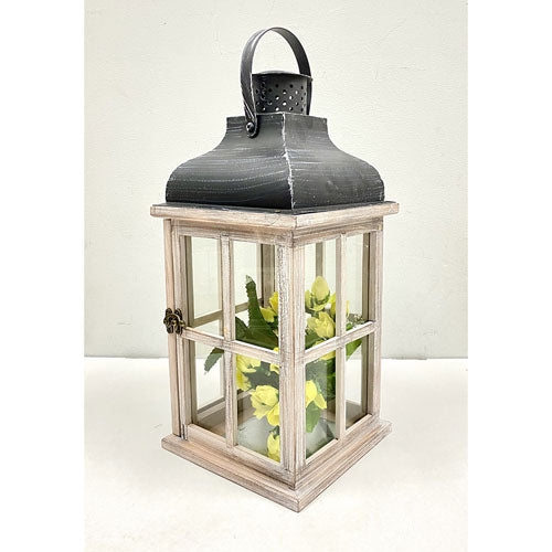 Classical Timber Candle Holder Lantern (Set of 2)